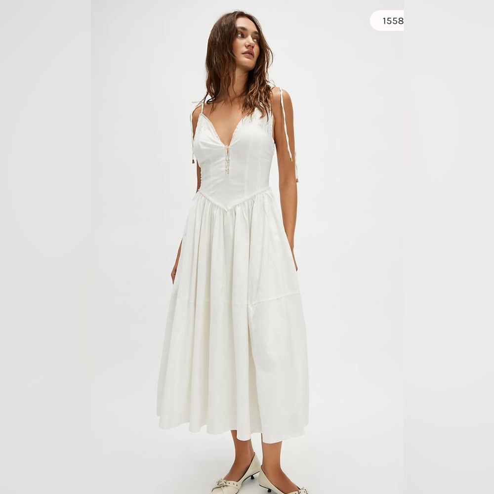 Free People Primrose Maxi Dress | White | size 2